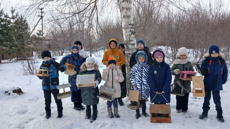 Птичьи столовые готовы.